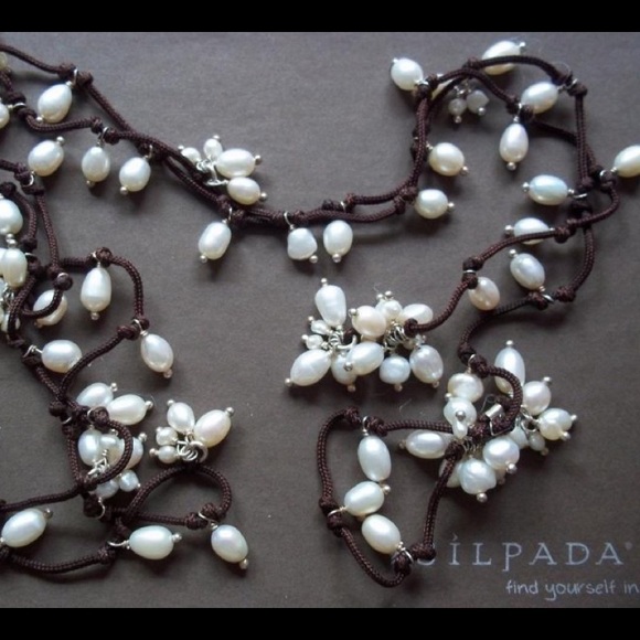 Silpada Pearl & Sterling Lariat Necklace